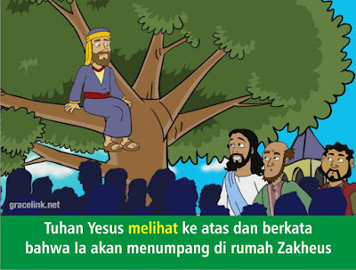 Komik Alkitab Anak Tuhan Yesus Memanggil Zakheus