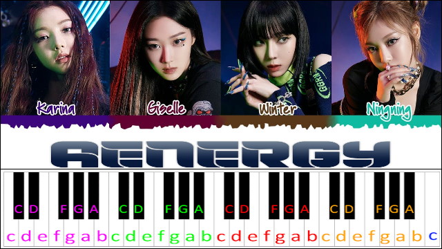 aenergy by aespa Piano / Keyboard Easy Letter Notes for Beginners