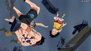 ワンピースアニメ 頂上戦争編 480話 エース ルフィ ACE LUFFY | ONE PIECE Episode 480