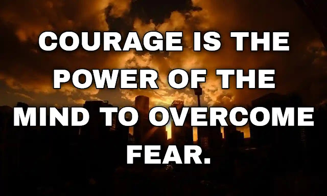 Courage is the power of the mind to overcome fear.