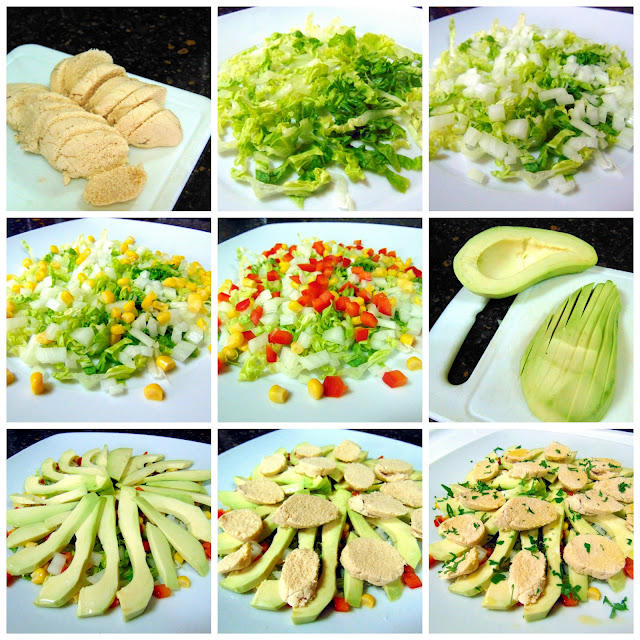 Ensalada de aguacate y huevas de merluza