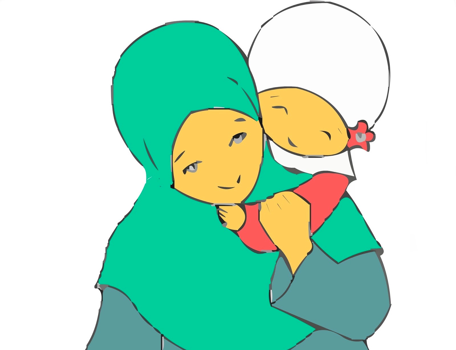 Download Gambar Animasi Ibu Dan Anak Berhijab Gratis Cikimmcom