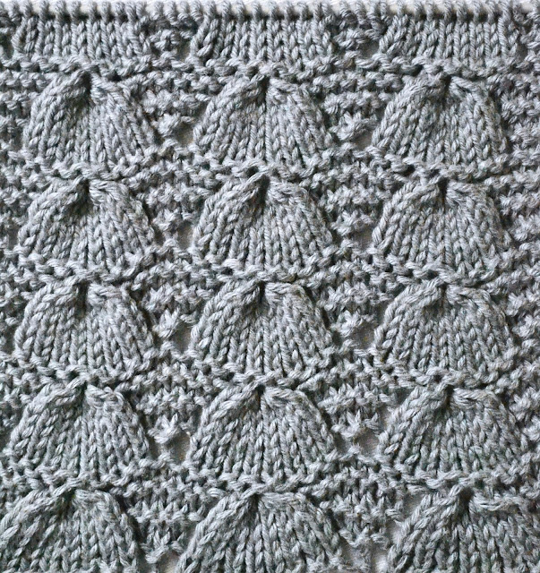 Horizontal Shell Knit Stitch Pattern