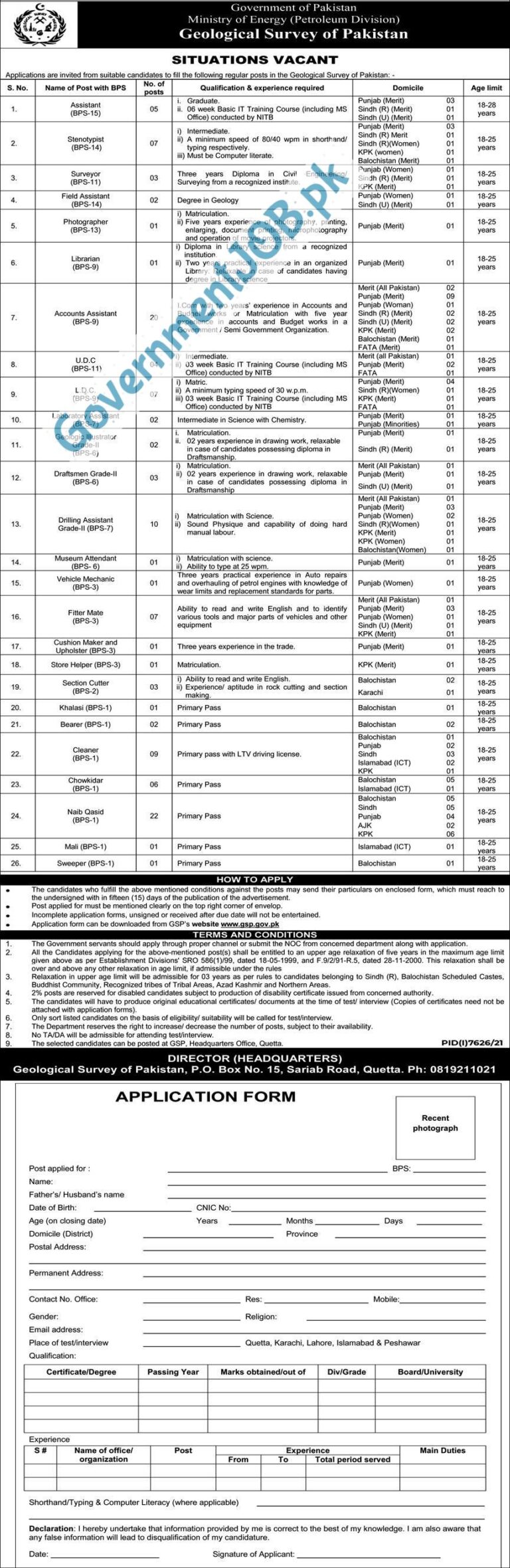 Ministry of Energy Jobs 2022 – Petroleum Division