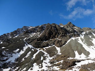 Looking across Coire Lagan towards the Inaccessible Pinnacle