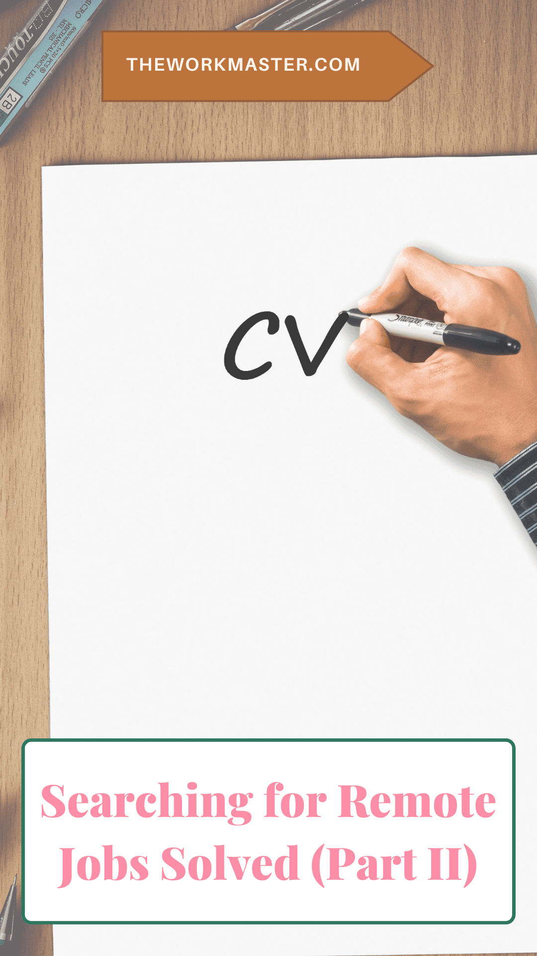 job search mistakes for remote jobs solved part ii a blank paper with the letters CV on it