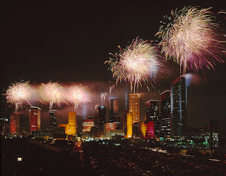 Fireworks over Houston Texas