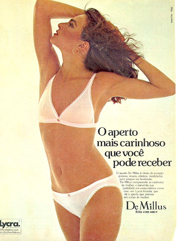 Campanha veiculada em 1979 promovendo a marca de lingerie DeMillus
