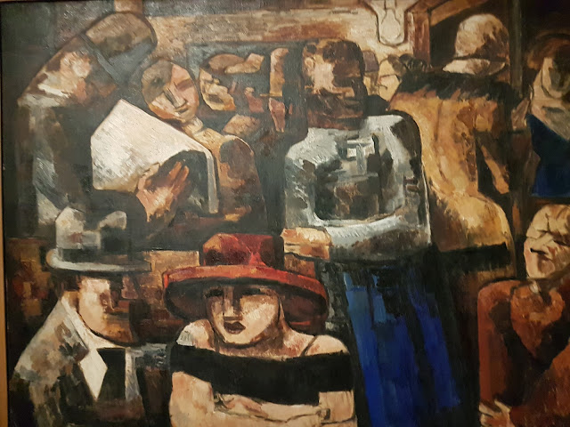 Le wagon de Métro par Marcel Gromaire (1923). Musée du Palais de Tokyo