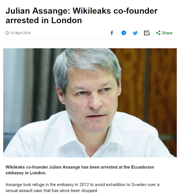 Dacian Julien Cioloș confundat cu Julian Assange