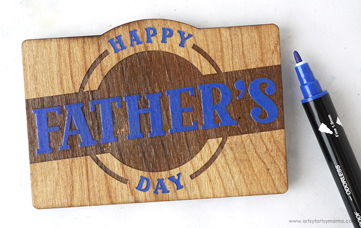 Father's Day Wooden Gift Card Holder