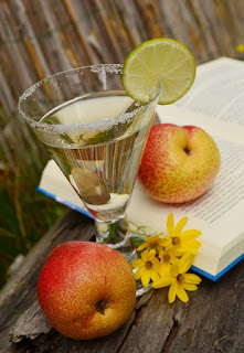 books, fruit, drink, flowers pic