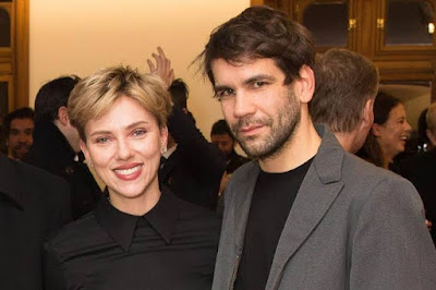 Scarlett Johansson with her second marriage husband Romain Dauriac