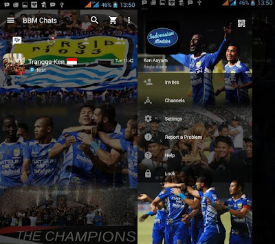 BBM MOD Tema Persib Bandung v3.0.0.18 Apk Terbaru 2016 Gratis