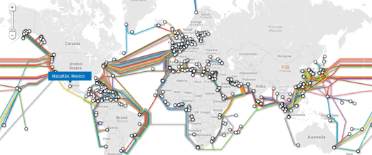    You tin buy the wall map straight from TeleGeography The 2014 Submarine Cable Map