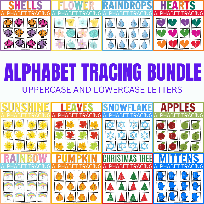 Alphabet tracing activity for kids