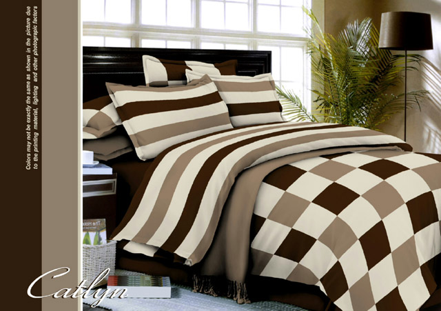 Sprei Renette Kotak Coklat