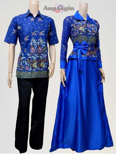 Model Desain Baju Batik Muslim Terbaru 2017