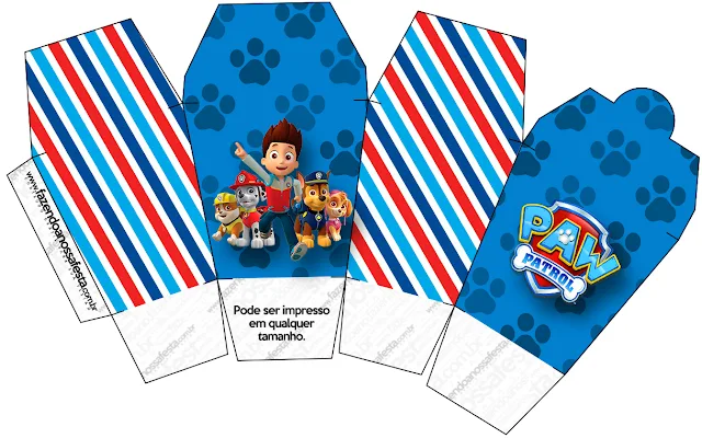 Caja tipo "de comida china"de Paw Patrol. 