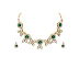 Ronak Creations Gold Plated Green Necklace With Earring Jewellary Set For Womens