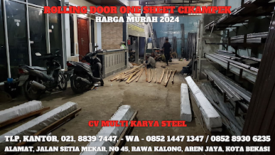 GAMBAR, DAFTAR, HARGA, ROLLING DOOR ONE SHEET, SOLID, FULL PERFORATED, PER METER, MURAH, CIKAMPEK, TERBARU, 2024