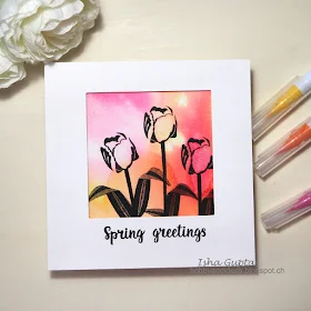 Sunny Studio Stamps: Froggy Friends and Timeless Tulips Cards by Isha Gupta