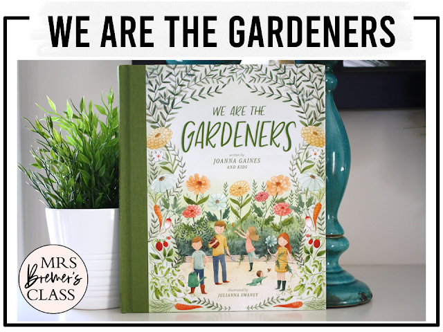 We Are the Gardeners book activities unit with literacy printables, reading comprehension activities, lesson ideas for Kindergarten, First Grade & Second Grade