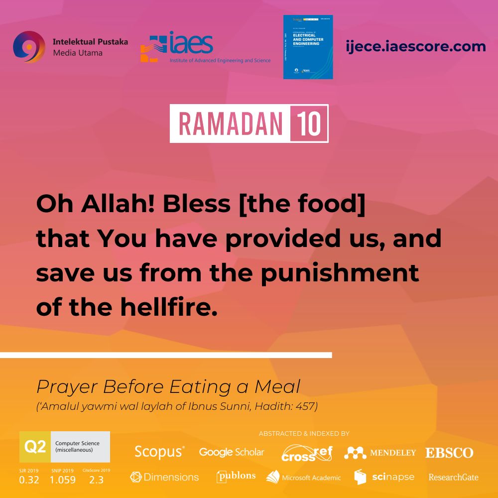 IJECE Ramadan Day 10: Tidak Hanya Doa Sebelum Makan