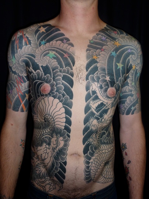 Half Body Japanese Tattoo
