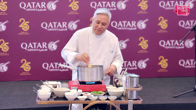 MENU BAHARU BUSINESS CLASS QATAR AIRWAYS OLEH DATUK CHEF WAN