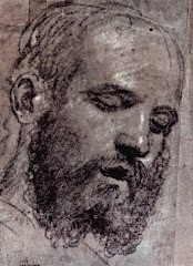 LOTTO, Lorenzo Head of a bearded man, first half of the 16th century