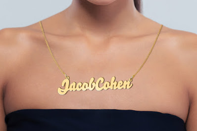 "Jacob Cohen" on a necklace
