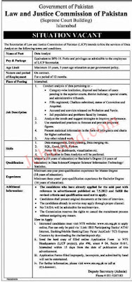 Law & Justice Commission of Pakistan Jobs in Islamabad November apply online free