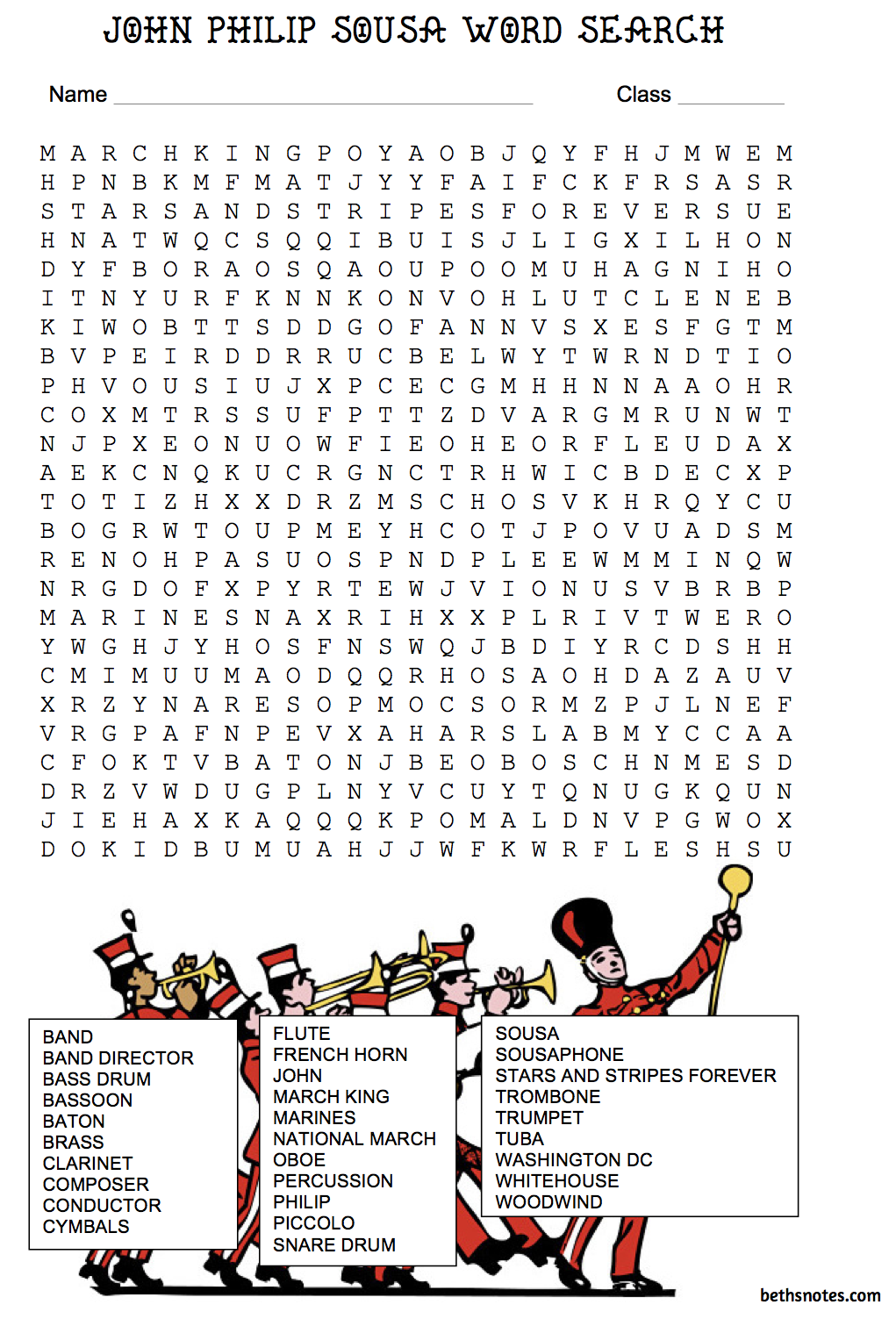 Word searches - Beth's Notes