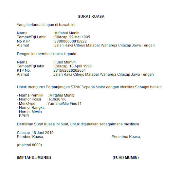 Contoh Surat Kuasa Bayar Pajak Motor Doc - Contoh Surat Kuasa Perpanjangan Stnk Atas Nama Perusahaan ... : Motor usia 10 tahun saya pajak 5 tahunnya kena hampir 350.