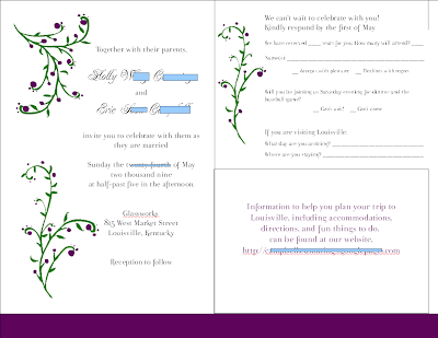 Wedding Invitation Layout on Holy       We Re Engaged   Crafting The Invitations    Layout