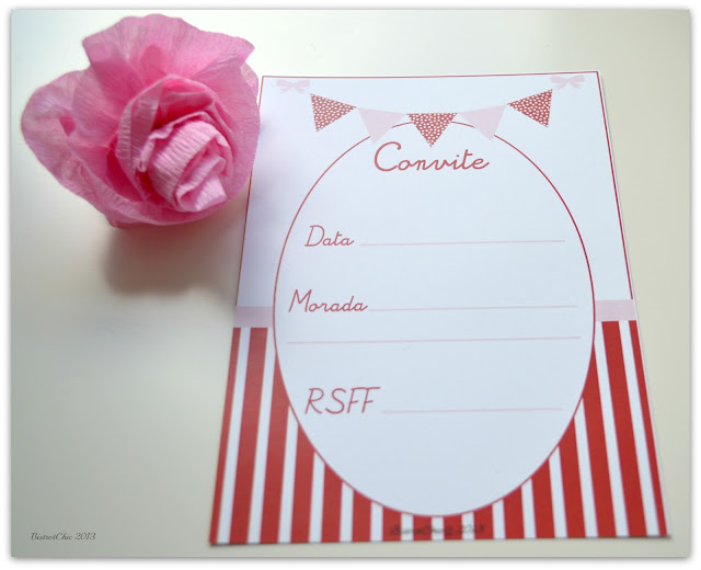 Free Red and Pink Invitation from BistrotChic