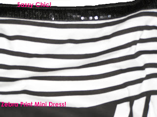 Zebra Print Mini Dress sequinns