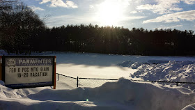 Parmenter School just before sunset on Thursday