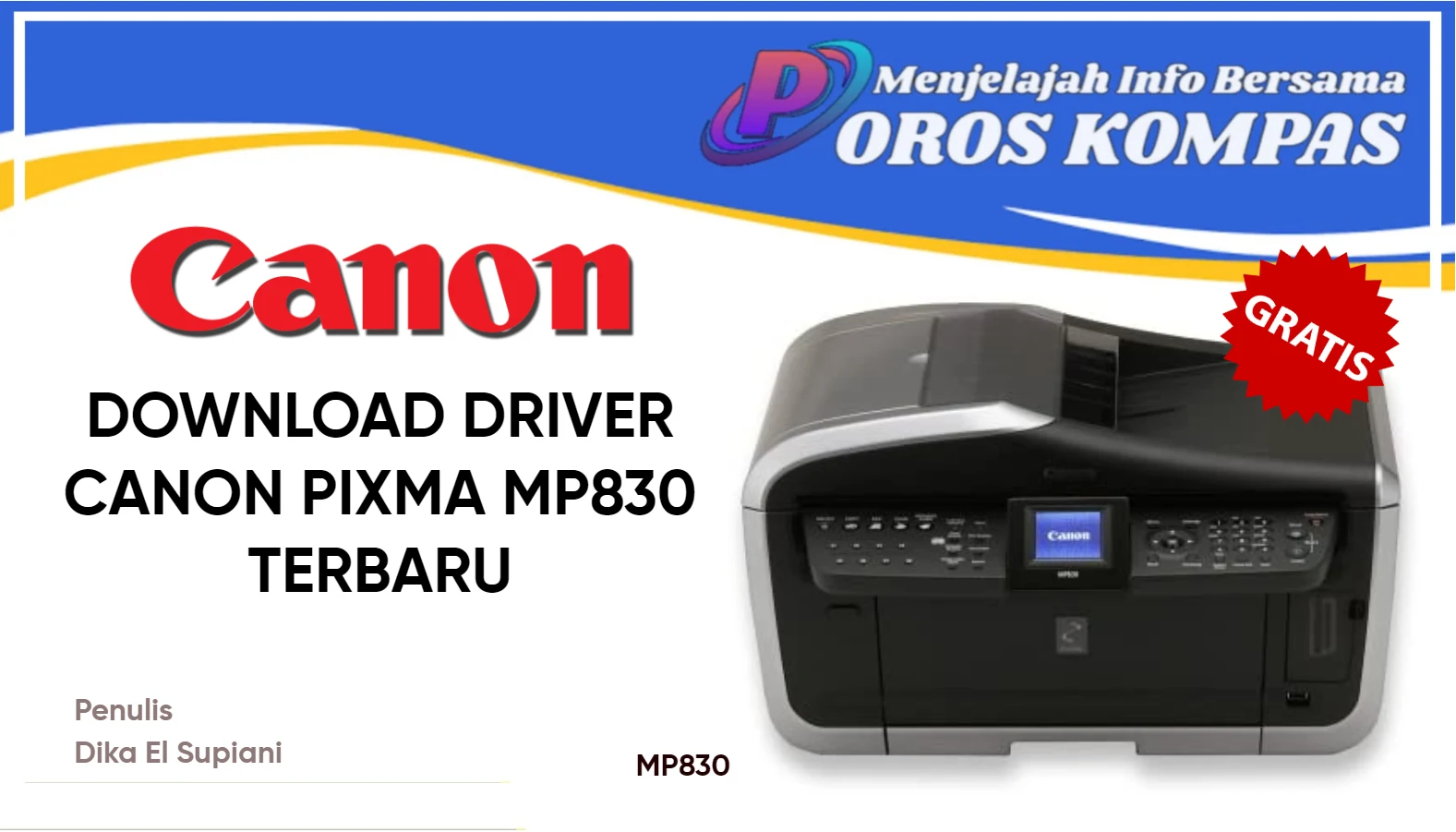 Gratis Download Driver Canon Pixma MP830 Terbaru 2023