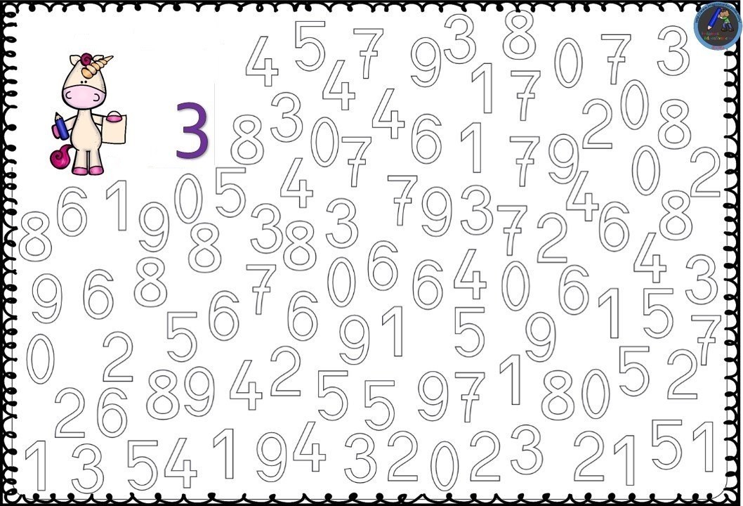 Numbers coloring pages 1-10 free printable preschool