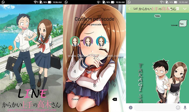 Download Tema Line Anime Kakarai Jouzu no Takagi-san