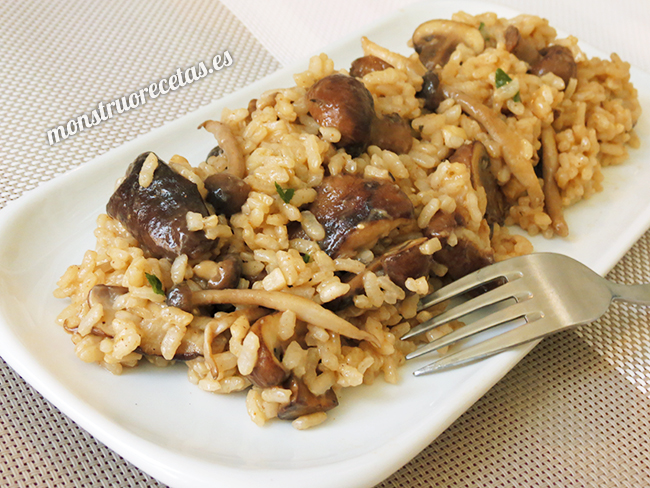 Arroz con setas variadas