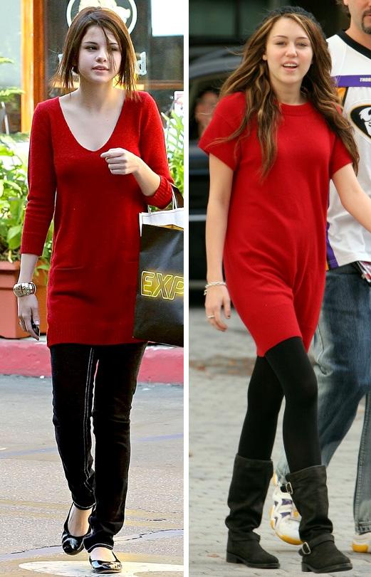 Selena Gomez In Red Dress selena and miley