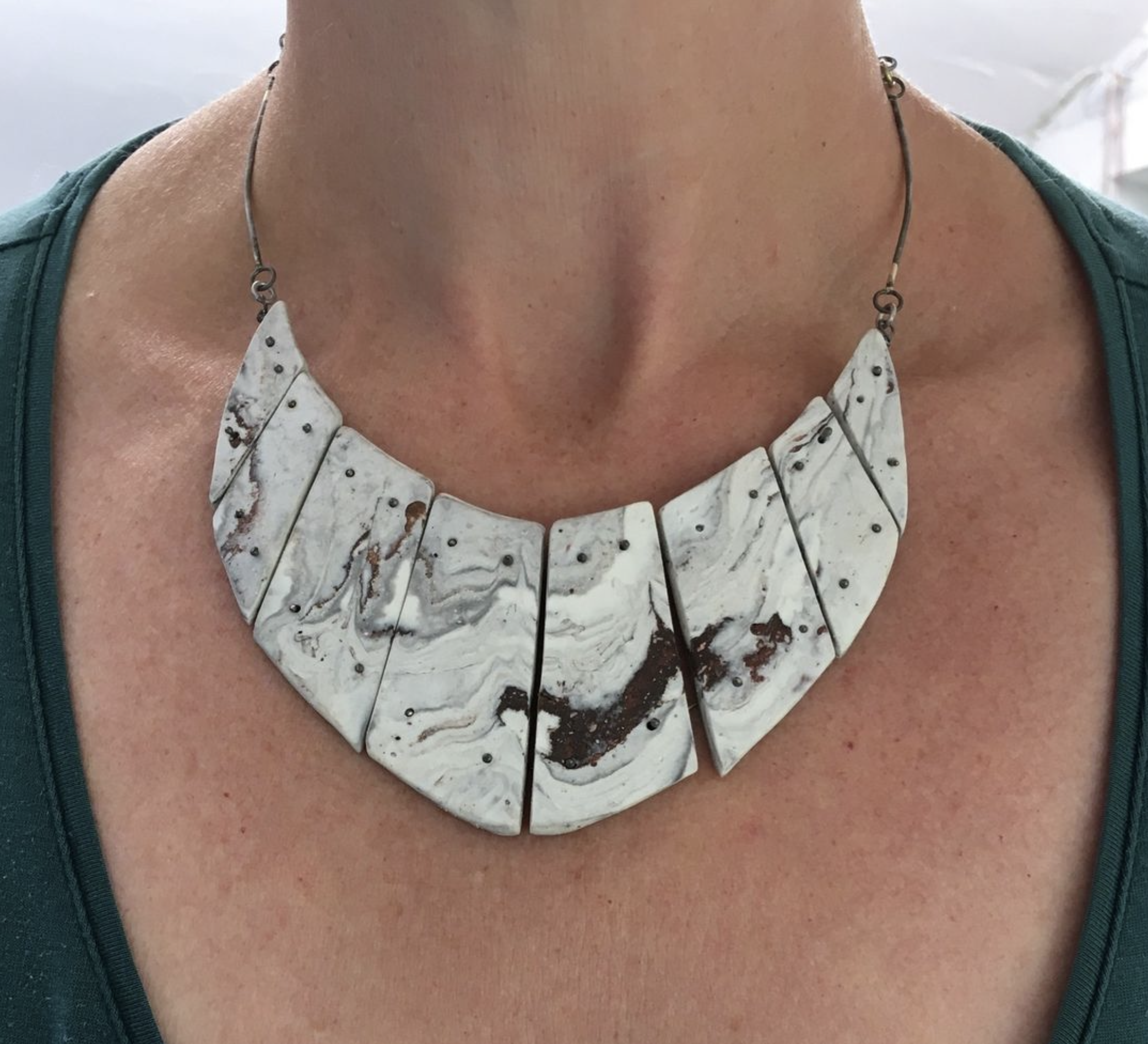 Necklace inspired by china clay in Cornwall