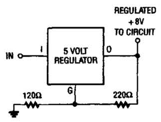 Simple 8V From 5V Regulator Circuit Diagram