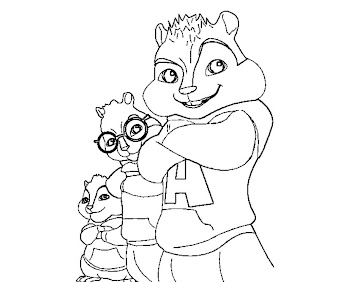 #10 Alvin and the Chipmunks Coloring Page