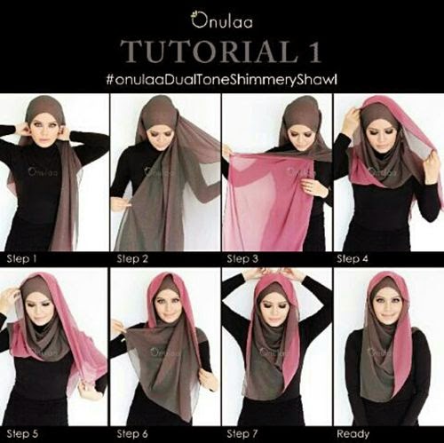 Tutorial Jilbab Paris Dua Warna By Riska 4  apexwallpapers.com