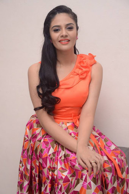 Srimukhi in Skirt and Crop Top