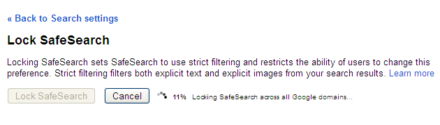 Lock SafeSearch
